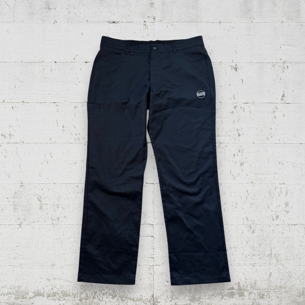 Pepsi Pants 38x32 Black Cotton Blend Stretch Pep+ Uniform Work Reflective